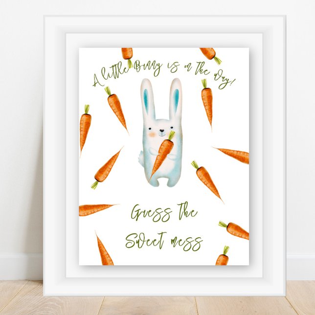 Poster Coelhinho - Adivinha o jogo do chá de fraldas da b (Criador carregado)