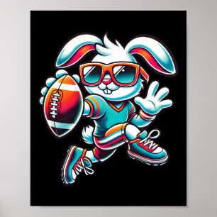 Poster Coelhinho da Páscoa Recebedor de Quarterback Futeb