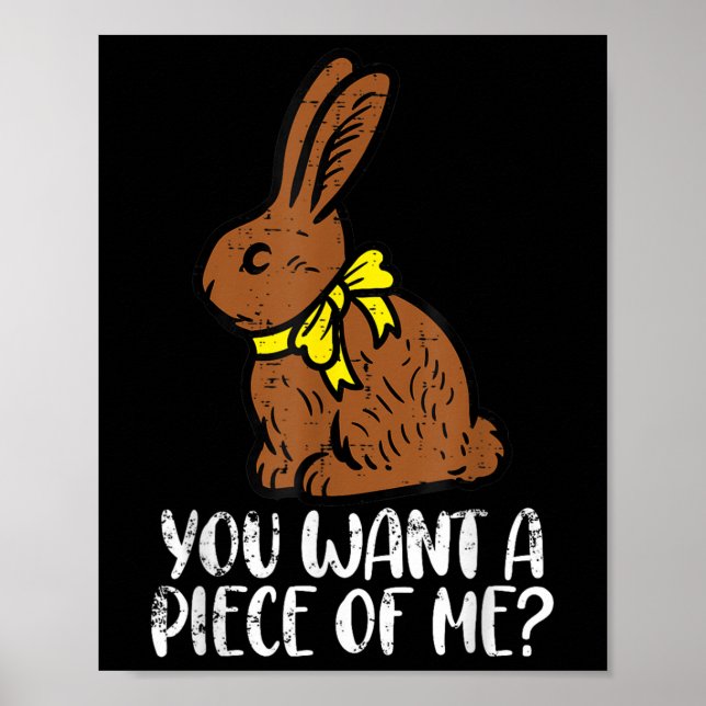 Poster Coelhinho De Chocolate Você Quer Um Pedaço De Mim  (Frente)