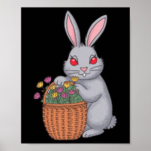 Poster Coelhinho De Páscoa Pedrado Adorável Com Soquete D