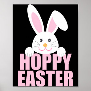 Poster Coelhinho Feliz Páscoa Piada Camiseta Rosa Meninas