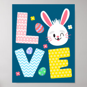 Poster Coelhinho Fofo Dia de Páscoa Feminino