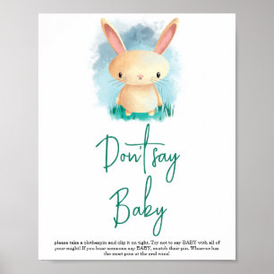 Poster Coelhinho - Não diga bebê