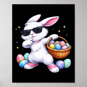 Poster Coelhinhos Felizes das Crianças Dabbing Páscoa Men