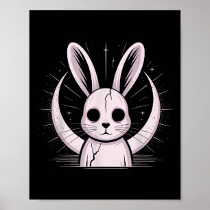 Poster Coelho ao Luar Nge Alt Coelho Horror Bruxa Lua C