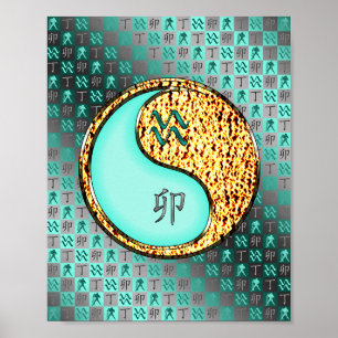 Poster Coelho Aquário e Fogo