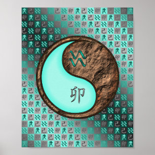 Poster Coelho Aquário e Terra