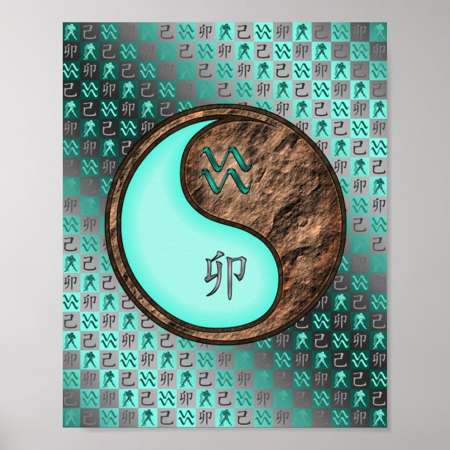 Poster Coelho Aquário e Terra (Frente)