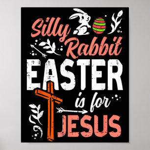 Poster Coelho bobo cristão páscoa para Jesus homens menin
