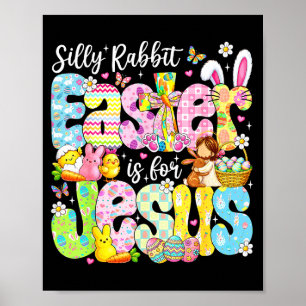 Poster Coelho Bobo Páscoa É Para Jesus Religioso Cristão