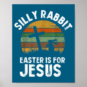 Poster Coelho bobo páscoa para jesus coelho homens mulher