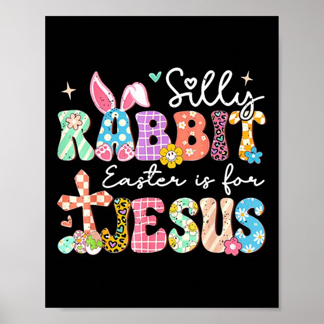 Poster Coelho Bonito Pascoa é Para Jesus Coelho Fofinho C (Frente)