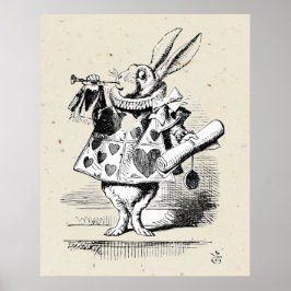 POSTER COELHO BRANCO ARAUTO - ALICE NO PAÍS DAS MARAVILHA
