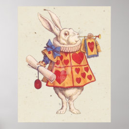 POSTER COELHO BRANCO ARAUTO - ALICE NO PAÍS DAS MARAVILHA