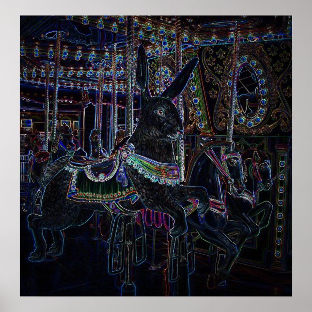 Póster Coelho brilhante (Frente)