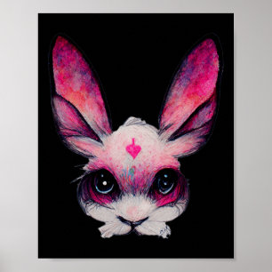 Poster Coelho Coelho Bonito Com Cores - Um Raio De Menina