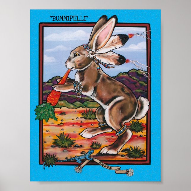 Poster Coelho copelli Bunnipelli coelho sudoeste Whimical (Frente)