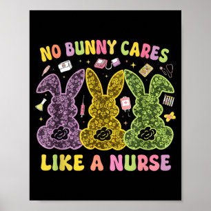 Poster Coelho Cuida Como Uma Enfermeira Funny Easter Enfe