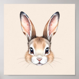 Poster Coelho da Páscoa coxa de Cor de Água Moderna Perso