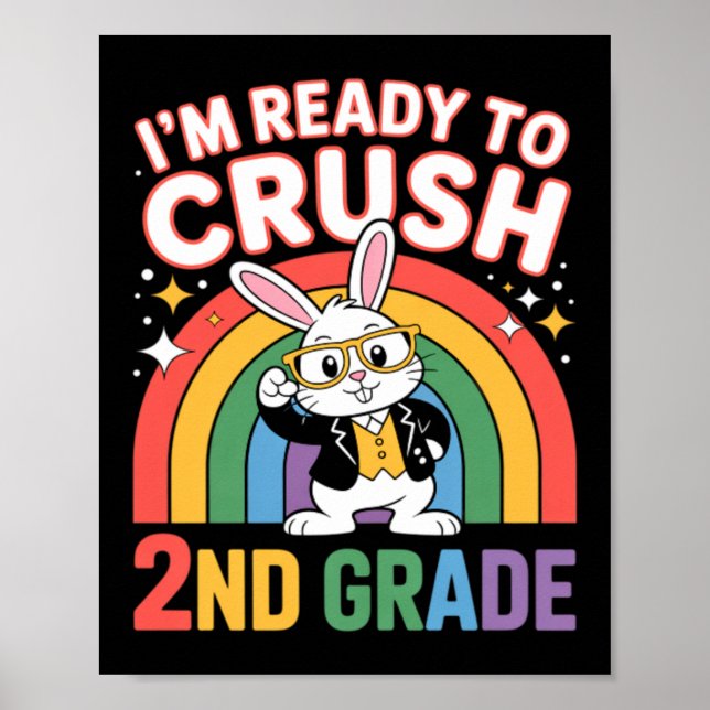 Poster Coelho Dabbing da 2ª Série De Volta à Escola Estou (Frente)