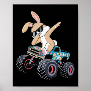 Poster Coelho Dabbing Feliz Páscoa Amantes de Monster Tru