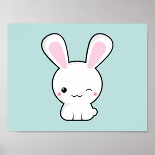 Póster Coelho de Kawaii