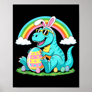 Poster Coelho de Ovo de Dinossauro Fofo Eastrawr T Rex Me