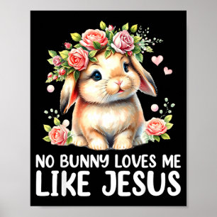 Poster coelho de páscoa ama como Jesus crianças cristãs m