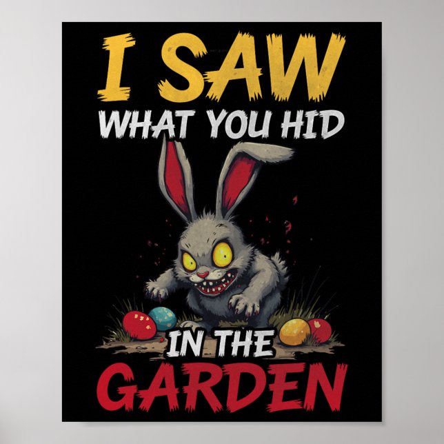 Poster Coelho de Páscoa Assustador Coelho Sinistro Horror (Frente)