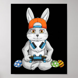 Poster Coelho de Páscoa Feliz Ovo Engraçado Meninos Menin