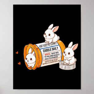 Poster Coelho Divertido Anti Depressivo Jardim Meninos Me