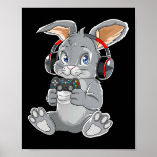 Poster Coelho do Dia de Páscoa Ovo Engraçado Meninos Meni