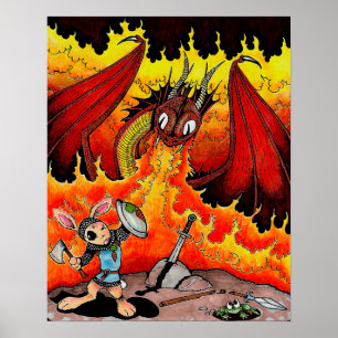 Póster Coelho Dragonslayer
