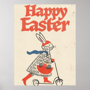 Poster Coelho Feliz Páscoa