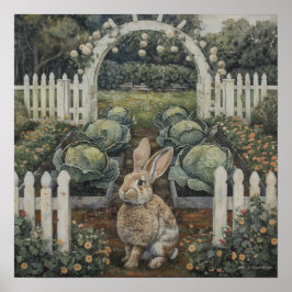 Poster Coelho na Páscoa de repolho