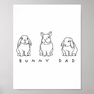 Poster Coelho Pai Cute Lop Coelho Holland Lop Coelho Pai