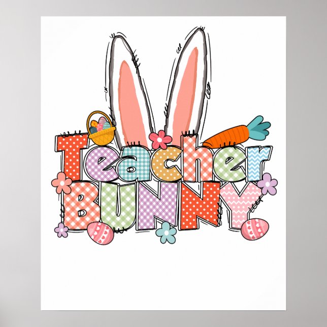 Poster coelho professor, retrô, vintage (Frente)