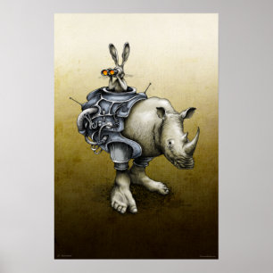 Póster Coelho-Rinoceronte