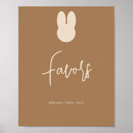 Poster Coelho Simples Obrigado / Favores