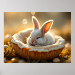Poster Coelho Sonho Aconchegante – Arte de Coelho Bebê Ad