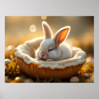 Poster Coelho Sonho Aconchegante – Arte de Coelho Bebê Ad