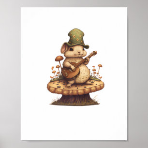 Poster Coelho Tocando Banjo Em Coelhinho De Cogu