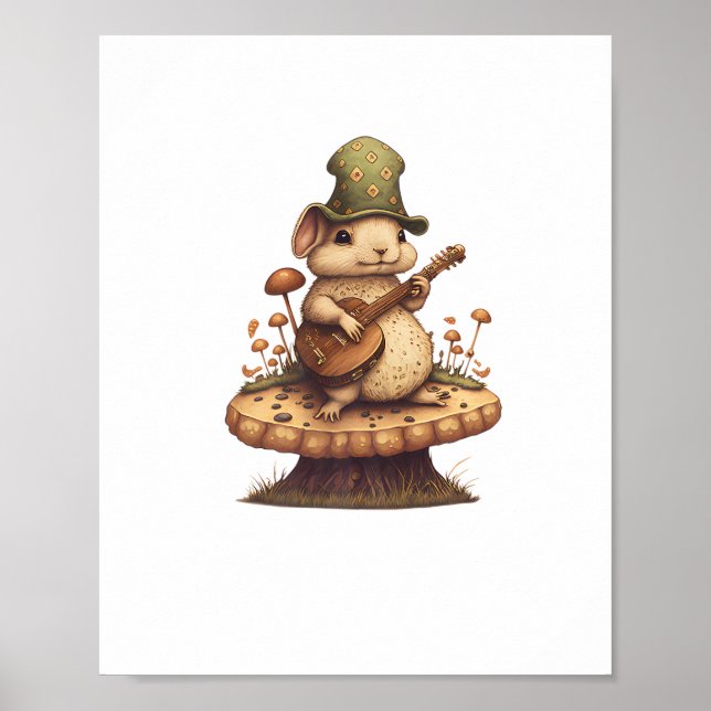 Poster Coelho Tocando Banjo Em Coelhinho De Cogu (Frente)