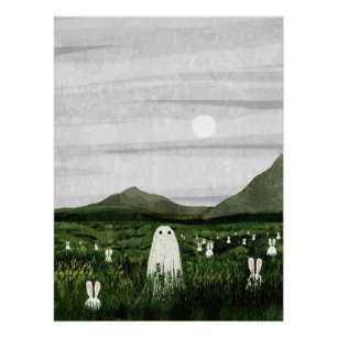 Póster Coelhos brancos