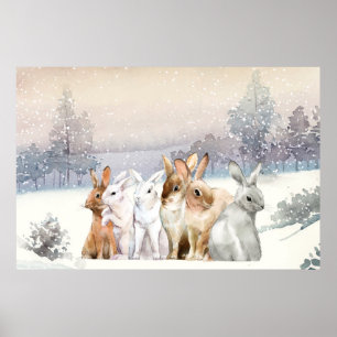 Poster Coelhos de inverno