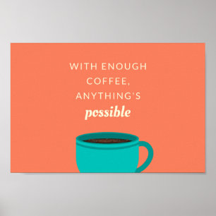 Poster Coffee Cota Azul