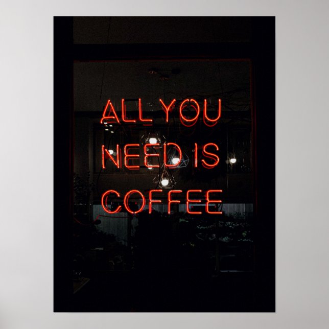 POSTER COFFEE LOVER CITE RED BLACK (Frente)