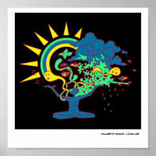 Póster cogumelo atómico