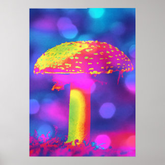 Poster Cogumelo em Luzes