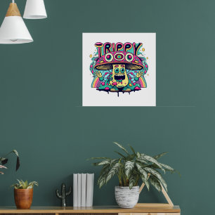 Poster Cogumelo Feliz Alucinógeno